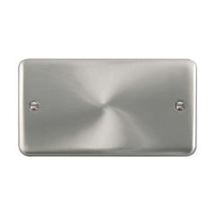 Click Deco Plus DPSC061 2 Gang Blank Plate Satin Chrome