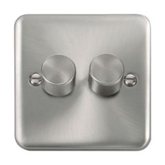 Click Deco Plus DPSC162 2 Gang 2 Way 100W Dimmer Switch Satin Chrome