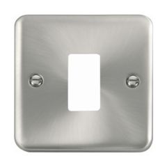 Click Deco Plus DPSC20401 1 Gang GridPro Frontplate Satin Chrome