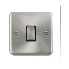 Click Deco Plus DPSC425BK 10AX 1 Gang Intermediate Plate Switch Satin Chrome