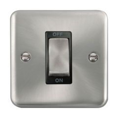Click Deco Plus DPSC500BK 45A 1 Gang DP Plate Switch Satin Chrome
