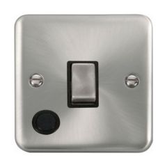 Click Deco Plus DPSC522BK 20A DP Plate Switch With Optional Flex Outlet Satin Chrome