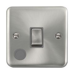 Click Deco Plus DPSC522GY 20A DP Plate Switch With Optional Flex Outlet Satin Chrome
