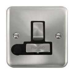 Click Deco Plus DPSC551BK 13A DP Switched FCU With Optional Flex Outlet Satin Chrome