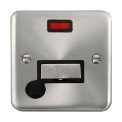 Click Deco Plus DPSC553BK 13A FCU With Neon & Optional Flex Outlet Satin Chrome