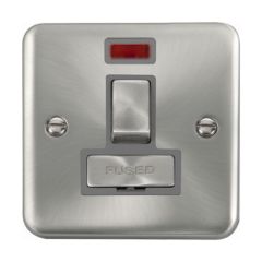 Click Deco Plus DPSC752GY 13A DP Switched FCU With Neon Satin Chrome