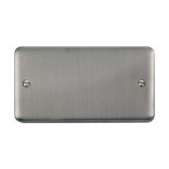 Click Deco Plus DPSS061 2 Gang Blank Plate Stainless Steel