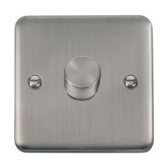 Click Deco Plus DPSS140 1 Gang 2 Way 400Va Dimmer Switch Stainless Steel