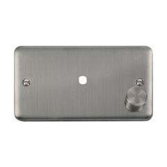 Click Deco Plus DPSS185 1 Gang Unfurnished Dimmer Plate & Knob (1000W Max) - 1 Aperture Stainless Steel