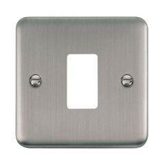 Click Deco Plus DPSS20401 1 Gang GridPro Frontplate Stainless Steel