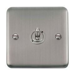 Click Deco Plus DPSS421 10AX 1 Gang 2 Way Toggle Plate Switch Stainless Steel