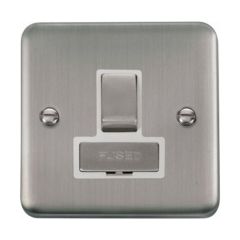 Click Deco Plus DPSS751WH 13A DP Switched FCU Stainless Steel