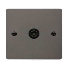 Click Define FPBN065BK Single Non-Isolated Coaxial Outlet Black Nickel