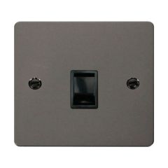 Click Define FPBN115BK Single RJ11 (Irish/US) Outlet Black Nickel