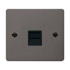 Click Define FPBN120BK Single Telephone Outlet (Master) Black Nickel