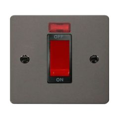 Click Define FPBN201BK 45A 1 Gang DP Plate Switch With Neon Black Nickel