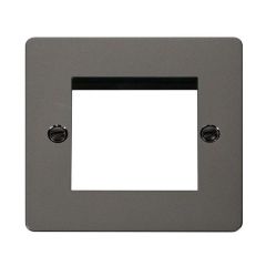 Click Define FPBN311 1 Gang New Media Unfurnished Plate - 2 Apertures Black Nickel