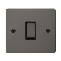 Click Define FPBN411BK 10AX 1 Gang 2 Way Plate Switch Black Nickel