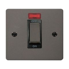 Click Define FPBN501BK 45A 1 Gang DP Plate Switch With Neon Black Nickel