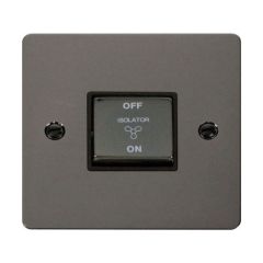 Click Define FPBN520BK 10A 3 Pole Fan Isolation Plate Switch Black Nickel