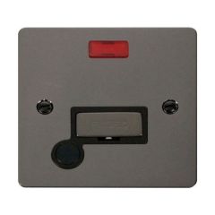Click Define FPBN553BK 13A FCU With Neon & Optional Flex Outlet Black Nickel