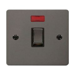 Click Define FPBN723BK 20A DP Plate Switch With Neon Black Nickel