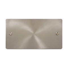 Click Define FPBS061 2 Gang Blank Plate Brushed Stainless