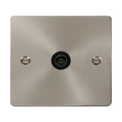 Click Define FPBS065BK Single Non-Isolated Coaxial Outlet Brushed Stainless