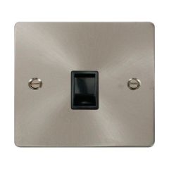 Click Define FPBS115BK Single RJ11 (Irish/US) Outlet Brushed Stainless