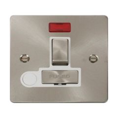 Click Define FPBS552WH 13A DP Switched FCU With Neon & Optional Flex Outlet Brushed Stainless
