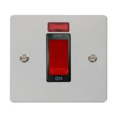 Click Define FPCH201BK 45A 1 Gang DP Plate Switch With Neon Chrome