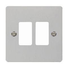 Click Define FPCH20402 2 Gang GridPro Frontplate Chrome