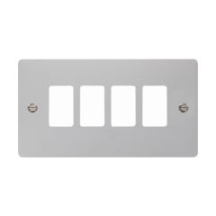 Click Define FPCH20404 4 Gang GridPro Frontplate Chrome