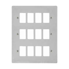 Click Define FPCH20512 12 Gang GridPro Frontplate Chrome