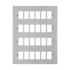Click Define FPCH20524 24 Gang GridPro Frontplate Chrome