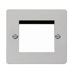 Click Define FPCH311 1 Gang New Media Unfurnished Plate - 2 Apertures Chrome