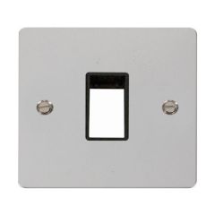 Click Define FPCH401BK 1 Gang MiniGrid Unfurnished Plate - 1 Aperture Chrome
