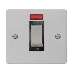 Click Define FPCH501BK 45A 1 Gang DP Plate Switch With Neon Chrome