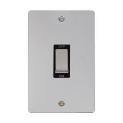 Click Define FPCH502BK 45A 2 Gang (Vertical) DP Plate Switch Chrome