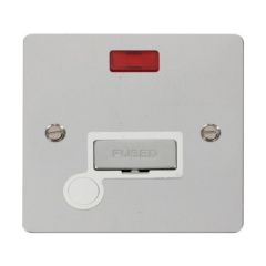 Click Define FPCH553WH 13A FCU With Neon & Optional Flex Outlet Chrome