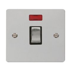 Click Define FPCH723BK 20A DP Plate Switch With Neon Chrome