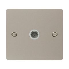 Click Define FPPN065WH Single Non-Isolated Coaxial Outlet Pearl Nickel