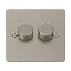 Click Define FPPN152 2 Gang 2 Way 400Va Dimmer Switch Pearl Nickel