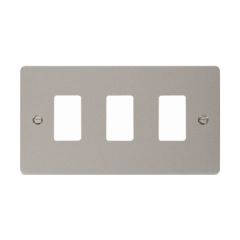 Click Define FPPN20403 3 Gang GridPro Frontplate Pearl Nickel
