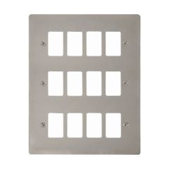 Click Define FPPN20512 12 Gang GridPro Frontplate Pearl Nickel