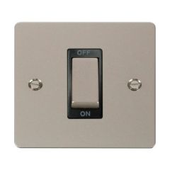 Click Define FPPN500BK 45A 1 Gang DP Plate Switch Pearl Nickel
