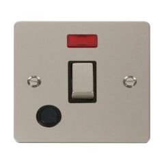 Click Define FPPN523BK 20A DP Plate Switch With Optional Flex Outlet With Neon Pearl Nickel
