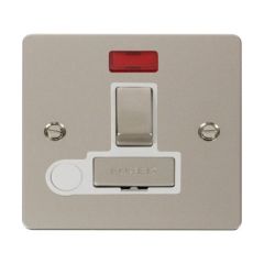 Click Define FPPN552WH 13A DP Switched FCU With Neon & Optional Flex Outlet Pearl Nickel
