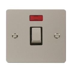 Click Define FPPN723BK 20A DP Plate Switch With Neon Pearl Nickel