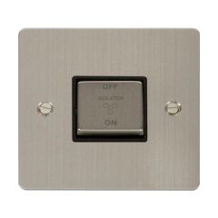 Click Define FPSS520BK 10A 3 Pole Fan Isolation Plate Switch Stainless Steel